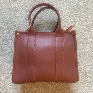Women's Structured Top-Handle Bag in Rust Pink